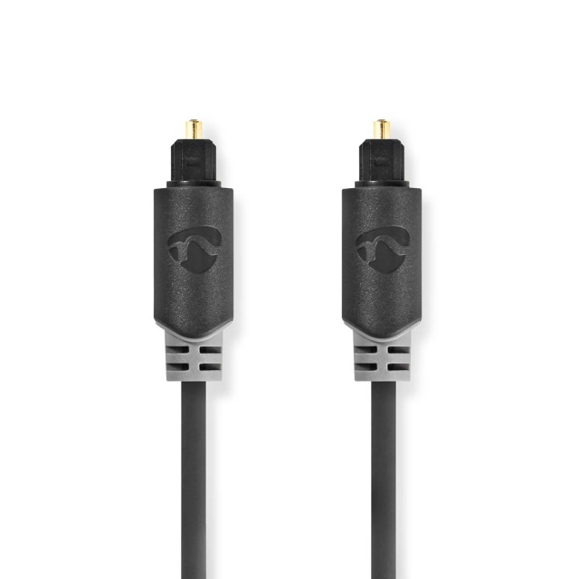 Nedis Optical Audio Cable | TosLink Male | TosLink Male | 5.00 m | Round | PVC | Anthracite | Box