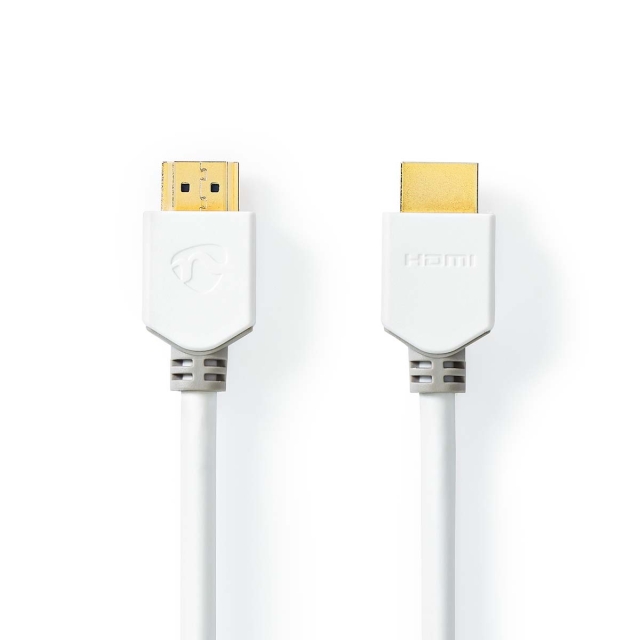 Nedis High Speed HDMI™ Cable with Ethernet | HDMI™ Connector | HDMI™ Connector | 4K@60Hz | ARC | 18 Gbps | 5.00 m | Round | PVC | White | Box