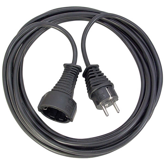 brennenstuhl Plug With Earth Contact Power Extension Cable Straight Plug With Earth Contact Male - Plug With Earth Contact Female 25.0 m Black