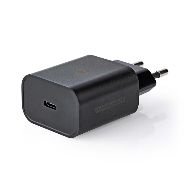 Nedis Wall Charger | PD3.0 27W / PD3.0 30W / QC3.0 | Quick charge feature | 1.5 / 2.0 / 2.5 / 3.0 A | Number of outputs: 1 | USB-C™ | Automatic Voltage Selection | Black