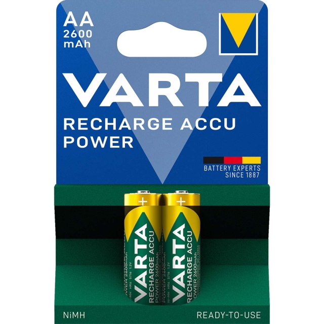 Rechargeable NiMH Battery AA | 1.2 V DC | 2600 mAh | 2-Blister Card