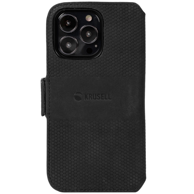 Krusell Leather Phone Wallet iPhone 13 Pro Black