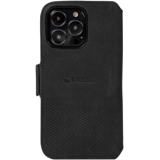 Krusell Leather Phone Wallet iPhone 13 Pro Max Black
