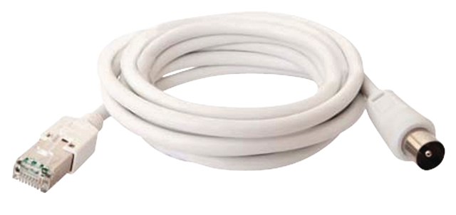 Coax Cable Coax Male - RJ45 (8P8C) Male 2.00 m White