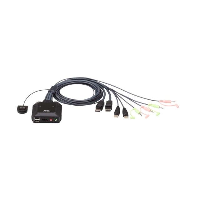 Aten CS22DP 2-Port USB DisPlayPort Cable KVM Switch