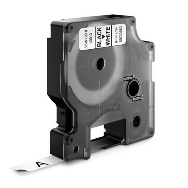 dymo Ribbon S0720680 40913 9mm Black on White