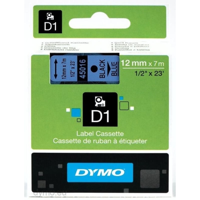 dymo Ribbon S0720560 45016 12mm Black on Blue