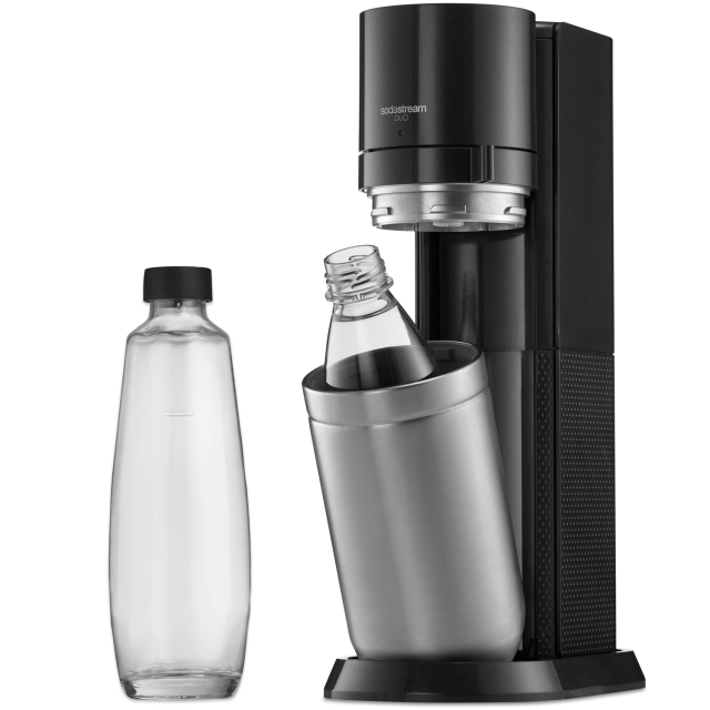 SodaStream Kolsyremaskin DUO Black inkl. 1x Glasflaska & 1x Plastflaska