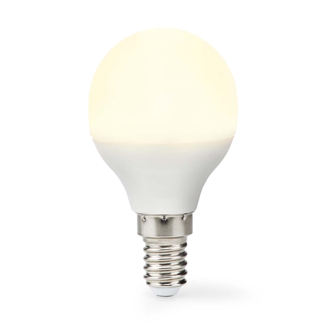 Nedis LED Bulb E14 | G45 | 4.9 W | 470 lm | 2700 K | Warm White | Frosted | 1 pcs