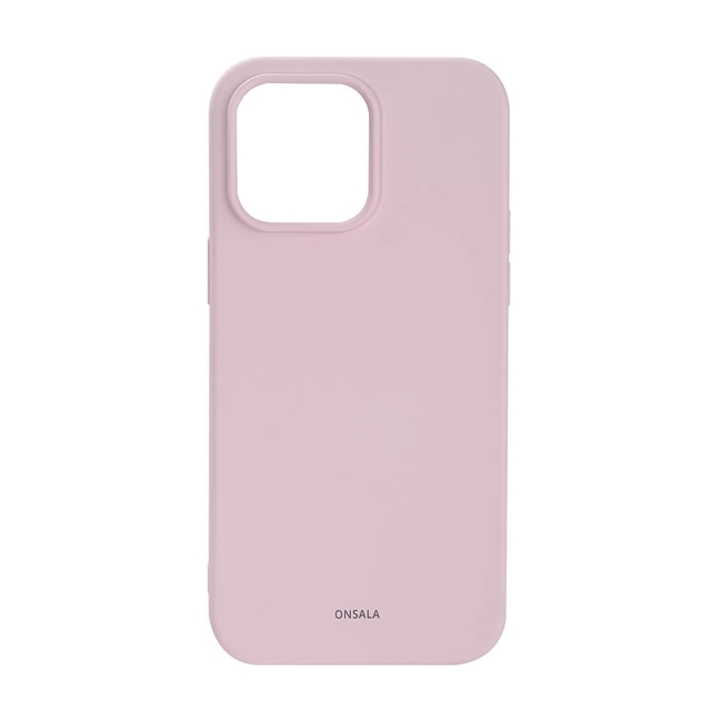 Onsala Phone Case Silicone Chalk Pink - iPhone 14 Pro Max