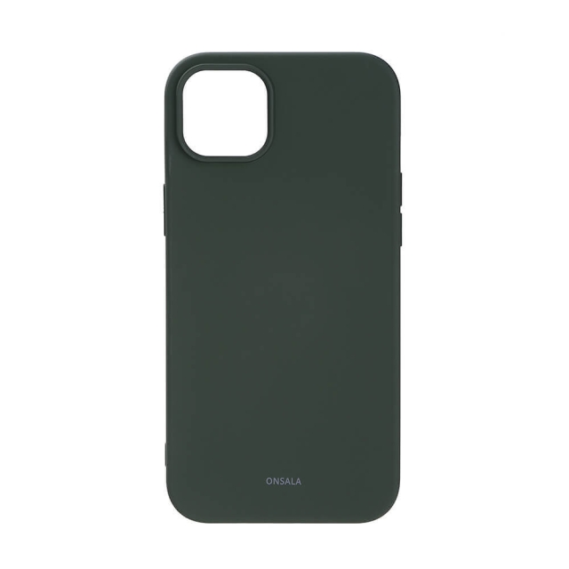 Onsala Phone Case Silicone Olive Green - iPhone 14 Plus