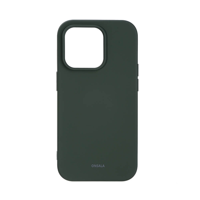Onsala Phone Case Silicone Olive Green - iPhone 14 Pro