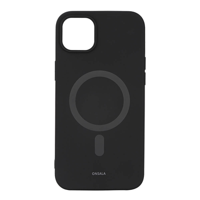 Onsala Phone Case Silicone MagSeries Black - iPhone 14 Plus