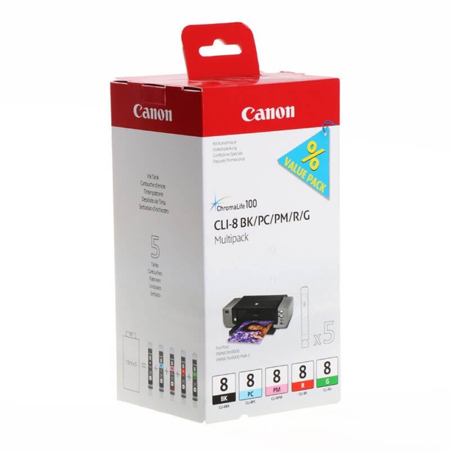 Canon Ink 0620B027 CLI-8 , bk/pc/pm/r/g