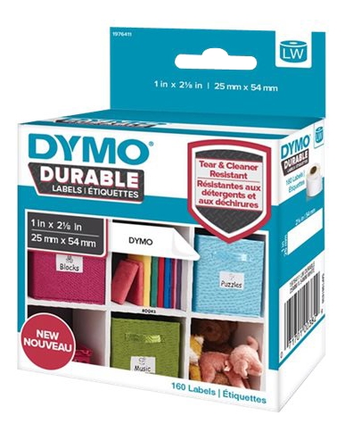 DYMO LW Durable small multi-purpose 25mm x 54mm liten box, 160 etiketter