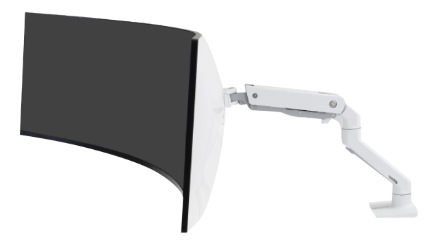 Ergotron HX Desk Monitor Arm with HD Pivot, White