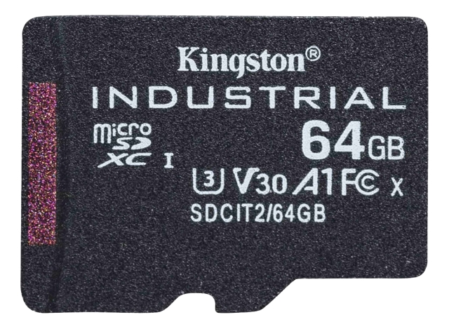 Kingston 64GB microSDXC Industrial C10 A1 pSLC Card w/o Adapter