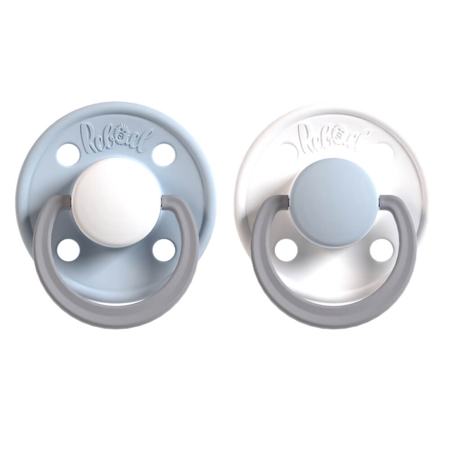 REBAEL Pacifier 2-Pack Size 1 Cold White Pony / Snowy Sky Pony