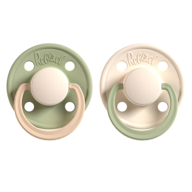 REBAEL Pacifier 2-Pack Size 2 Cloudy Pearly Lion / Frosty Pearly Dolphin