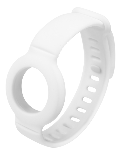DELTACO Apple AirTag, Silicone wristband, white