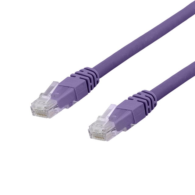 DELTACO U/UTP Cat6a patchkabel, LSZH, 0,5m, purple