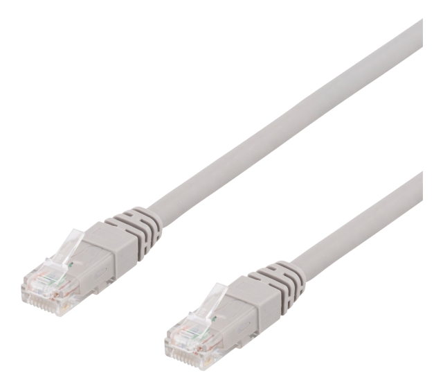 DELTACO U/UTP Cat6A patch cable, 35m, 500MHz, Delta, LSZH, grey