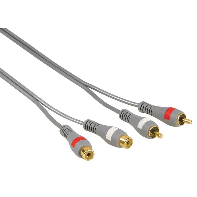 Hama sion Cable 2 RCA Plugs - 2 RCA Sockets, 5 m