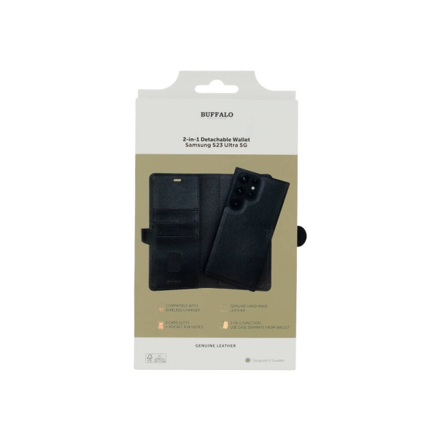 Buffalo Wallet Case Black - Samsung S23 Ultra 5G