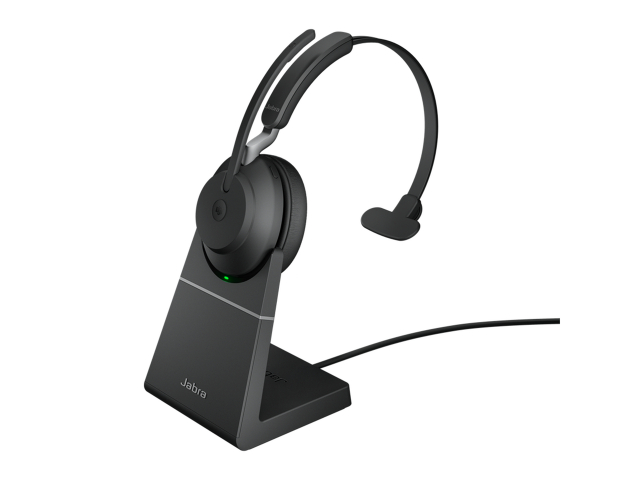 Jabra Office Headset med Laddställ, Jabra Evolve2 65 Link380a Ms Mono Black