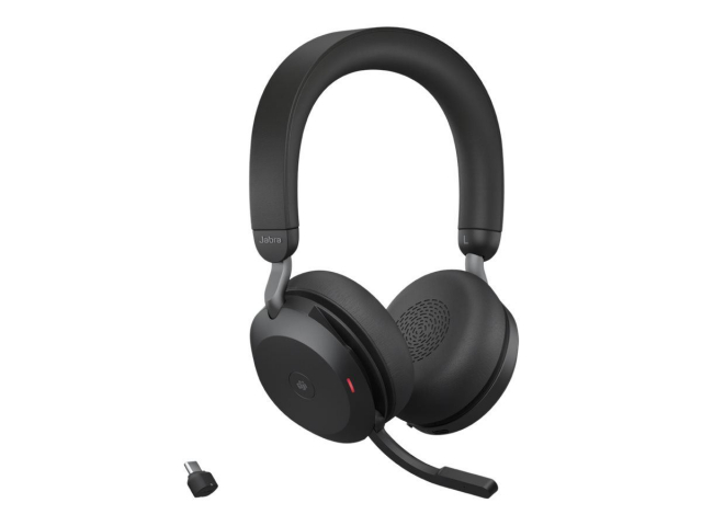 Jabra Office Trådlösa Hörlurar med Laddställ, Jabra Evolve2 75 Link380a Uc Stereo Black