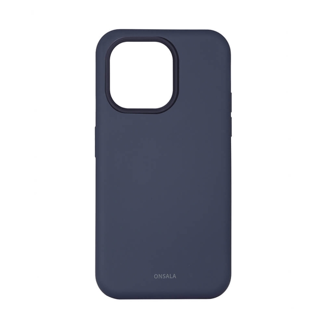 Onsala Phone Case Silicone Dark Blue - iPhone 14 Pro