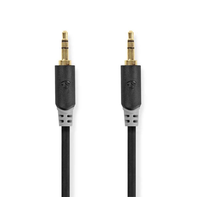 Nedis Stereo Audio Cable | 3.5 mm Male | 3.5 mm Male | Gold Plated | 1.00 m | Round | Anthracite | Box