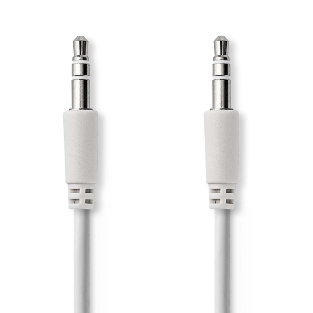 Nedis Stereo Audio Cable | 3.5 mm Male | 3.5 mm Male | Nickel Plated | 1.00 m | Round | White