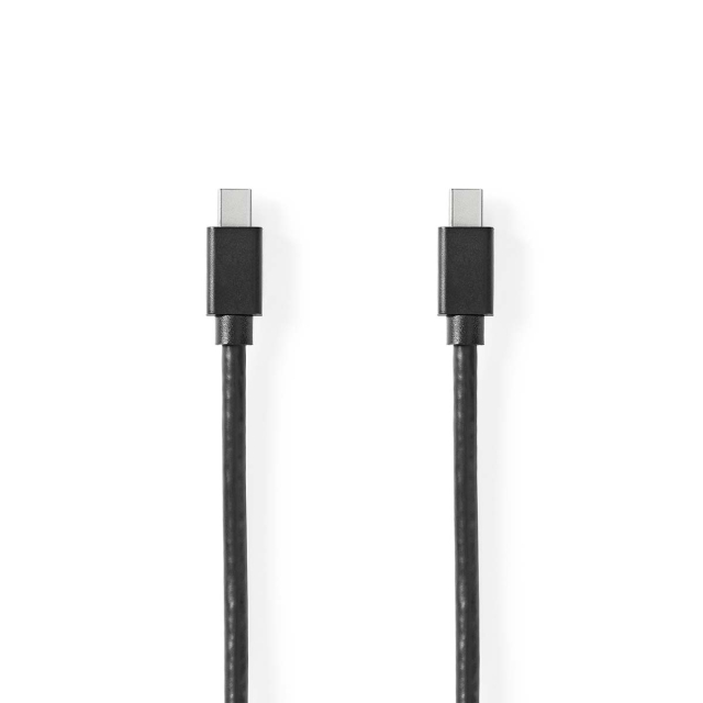 Nedis Mini DisplayPort Cable | DisplayPort 1.4 | Mini DisplayPort Male | Mini DisplayPort Male | 48 Gbps | Nickel Plated | 2.00 m | Round | PVC | Black | Blister