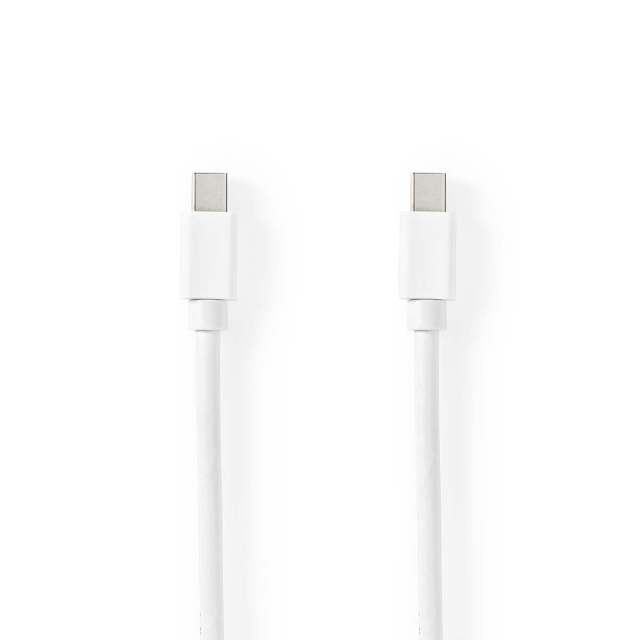 Nedis Mini DisplayPort Cable | DisplayPort 1.4 | Mini DisplayPort Male | Mini DisplayPort Male | 48 Gbps | Nickel Plated | 2.00 m | Round | PVC | White | Blister