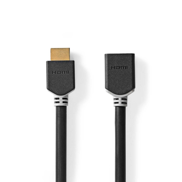 Nedis High Speed HDMI™ Cable with Ethernet | HDMI™ Connector | HDMI™ Output | 8K@60Hz | eARC | 48 Gbps | 2.00 m | Round | PVC | Anthracite | Box
