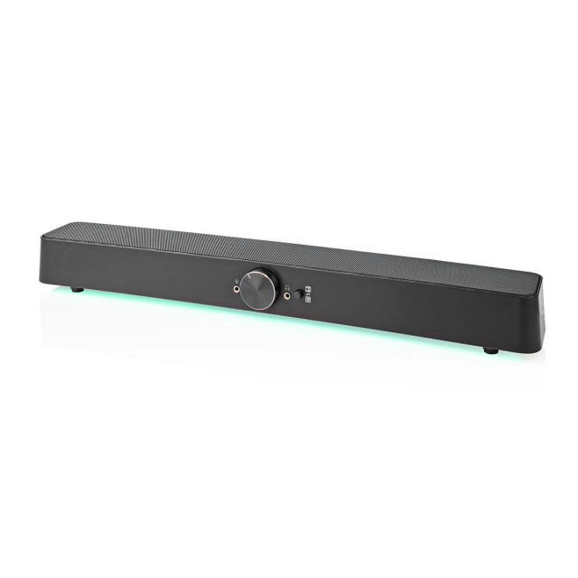 Nedis Gaming Speaker | Speaker channels: 2.0 | USB Powered | 3.5 mm Male | 30 W | LED | Volume control | Audio / video / data connections output: 1x 3.5 mm