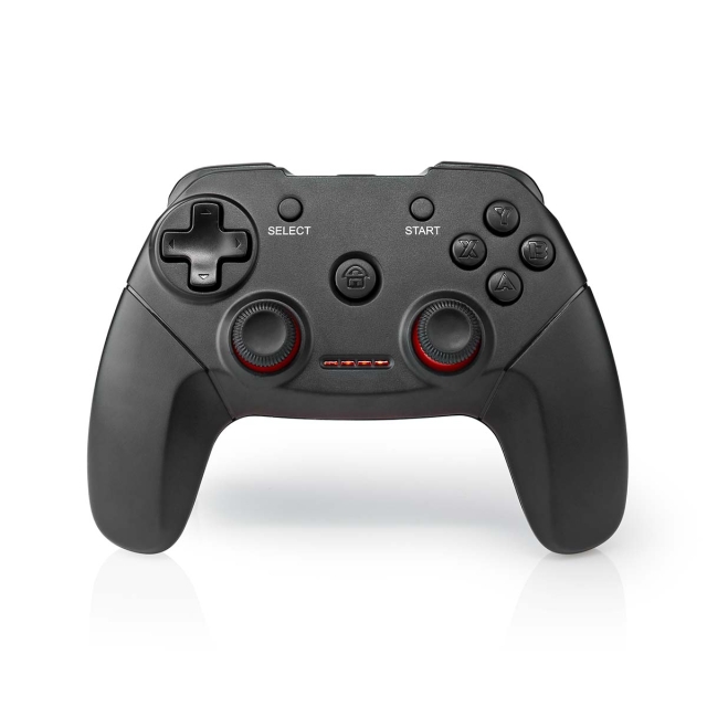 Nedis Gamepad | Wireless | Battery Powered | PC | Number of buttons: 11 | Cable length: 1.00 m | Black