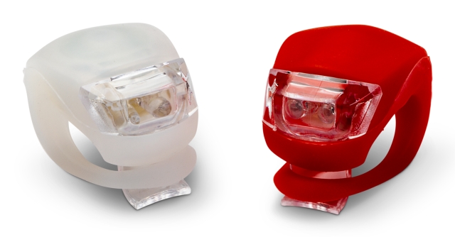 Bike set Bike light LED front and rear Silicon, 1/20/100