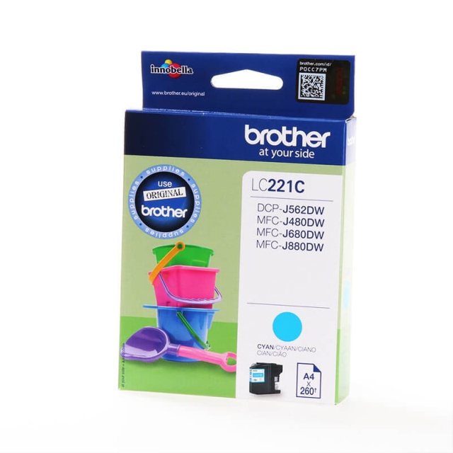 Brother Ink LC221C LC-221 Cyan