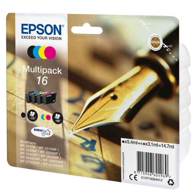 EPSON Ink C13T16264012 16 Multipack, Pen and Crossword