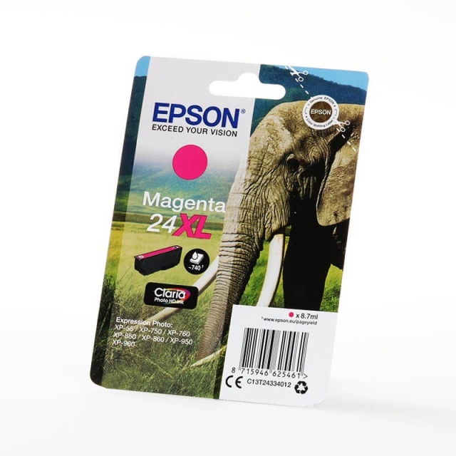 EPSON Ink C13T24334012 24XL Magenta, Elephant