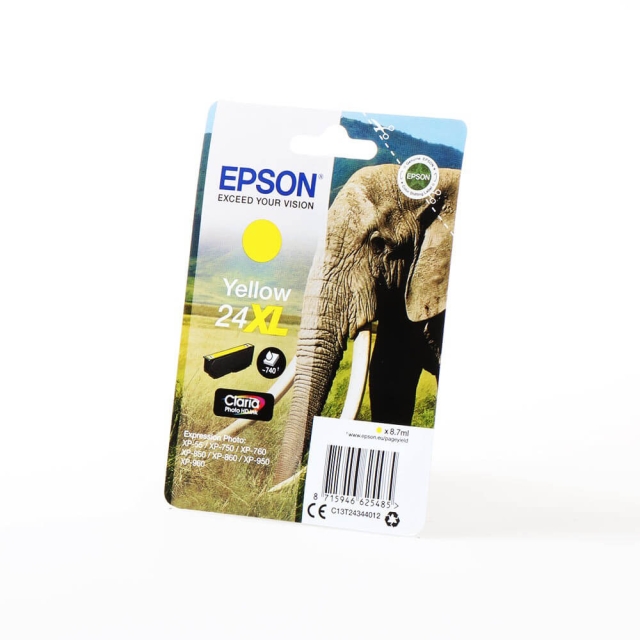 EPSON Ink C13T24344012 24XL Yellow, Elephant