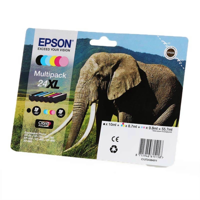 EPSON Ink C13T24384011 24XL Multipack, Elephant