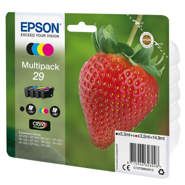 EPSON Ink C13T29864012 29 Multipack, Strawberry