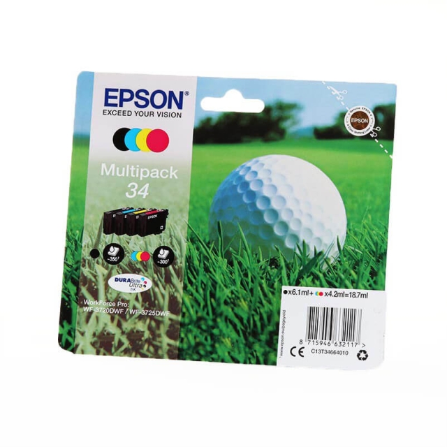 EPSON Ink C13T34664010 34 Multipack, Golf Ball