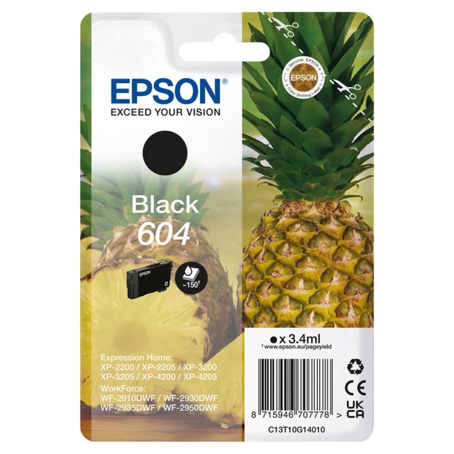 EPSON Ink C13T10G14010 604 Black, Pineapple