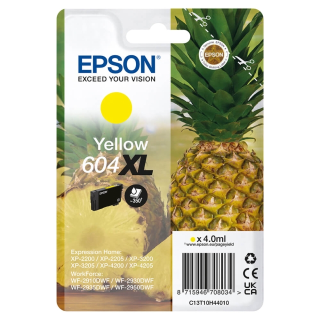 EPSON Ink C13T10H44010 604XL Yellow, Pineapple