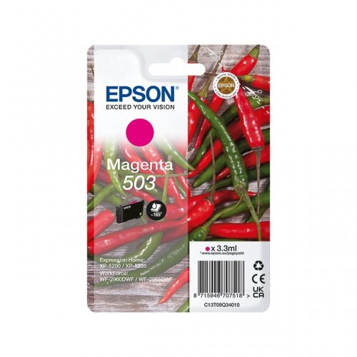Epson Ink C13T09Q34010 503 Magenta, Chili