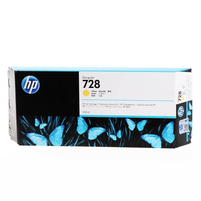 HP Ink F9K15A 728 Yellow 300ml